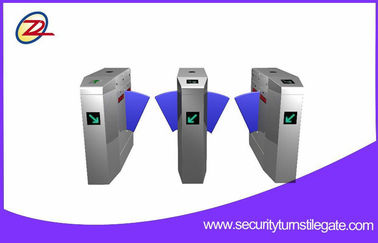 Thép không gỉ Turnstile Flap Barrier Gate Hệ thống lối vào Rfid AC220V ± 10V