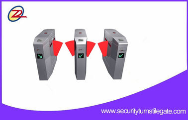Thép không gỉ Turnstile Flap Barrier Gate Hệ thống lối vào Rfid AC220V ± 10V
