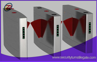 Hoàn toàn tự động Falp Barrier Gate, Handicap Lane Flap Turnstile với hệ thống thẻ thông minh