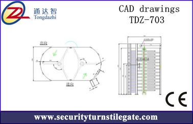 RFID đơn Full Chiều cao Turnstile Kiểm soát truy cập, an ninh Cơ Turnstile, tiếng ồn thấp