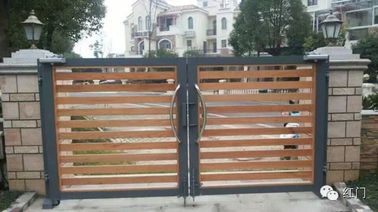 Nhôm Swing Wireless Bi Folding Gates Đối Bungalow Với điều khiển từ xa