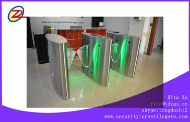 Inox Flap Barrier cổng LED truy cập ánh sáng khiển, thẻ RFID