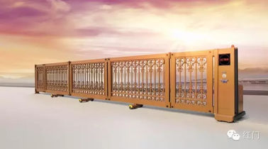 Tự động Folding cơ giới trượt Cổng Với điều khiển từ xa không dây
