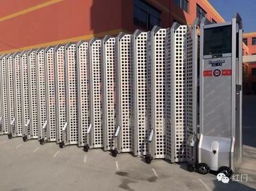Nhôm hợp kim mở rộng Electric Retractable Cổng Folding Với màn hình lưới