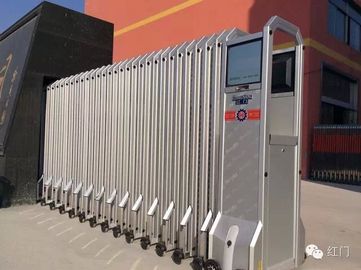 Nhôm hợp kim mở rộng Electric Retractable Cổng Folding Với màn hình lưới